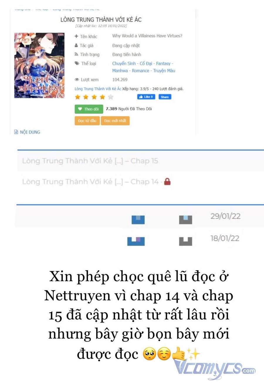 Lòng Trung Thành Với Kẻ Ác - Chương 15