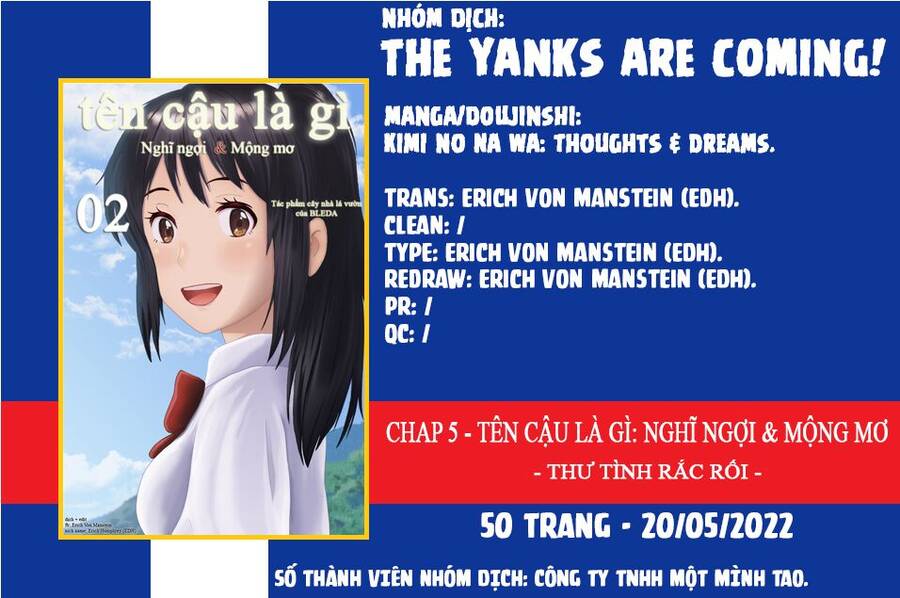 Tên Cậu Là Gì: Nghĩ Ngợi & Mộng Mơ - Chương 5