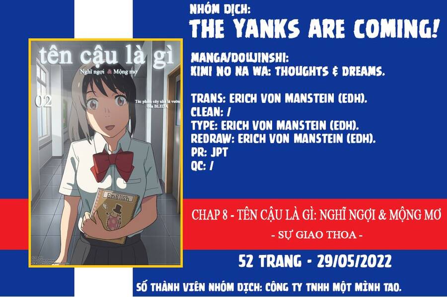 Tên Cậu Là Gì: Nghĩ Ngợi & Mộng Mơ - Chương 8