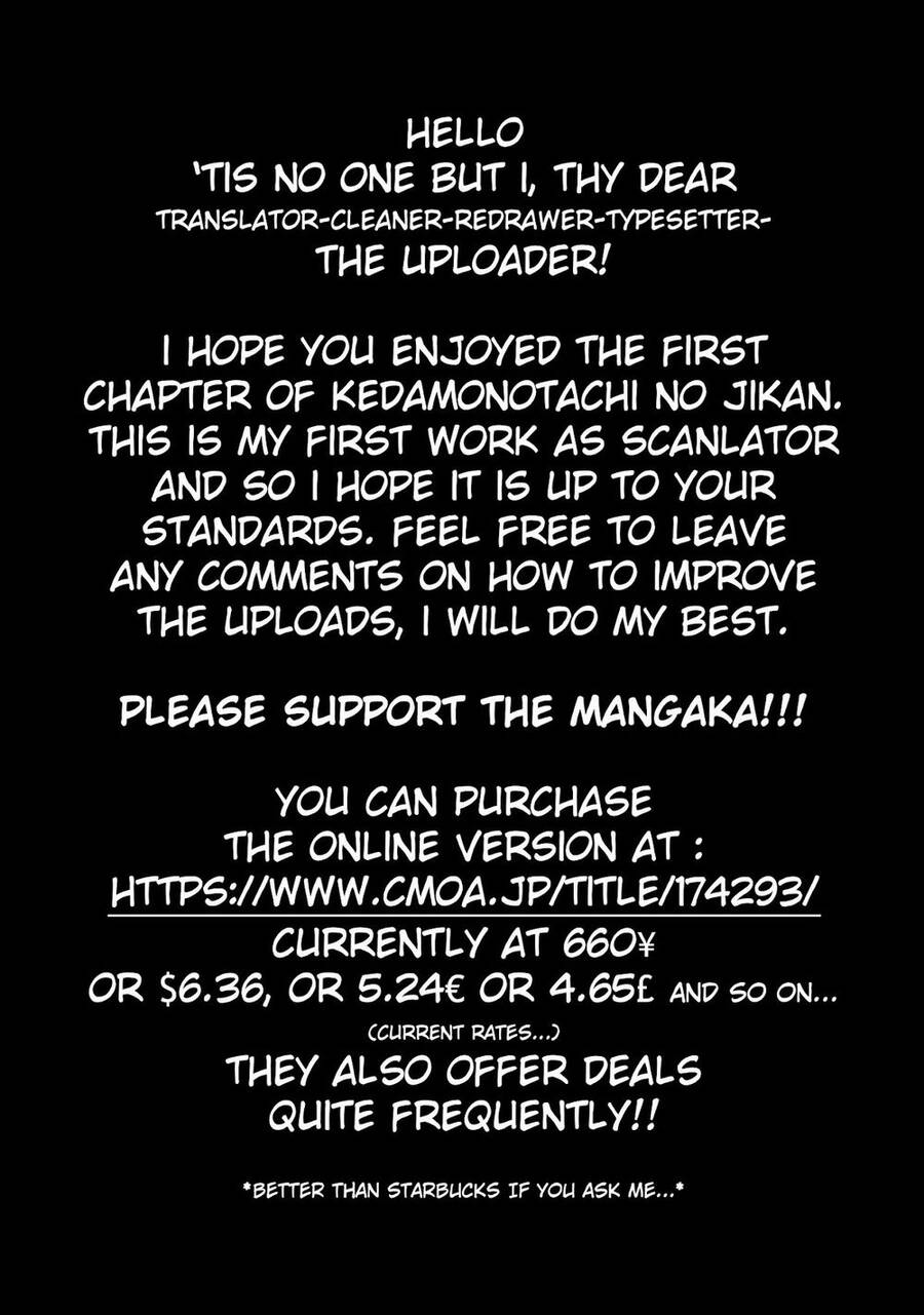 Kedamonotachi No Jikan - Chương 1