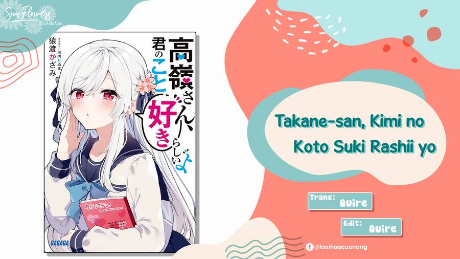 Takane-San, Kimi No Koto Sukirashii Yo - Chương 1.1
